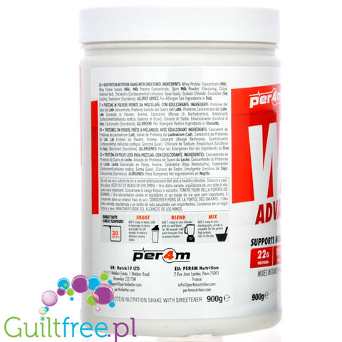 Per4m Whey Advanced Protein Strawberry Creme 900g