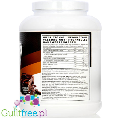 Naughty Boy Whey Advanced Protein Chocolate Brownie 2kg - gęsta odżywka białkowa WPI, WPC & MPC, Czekoladowe Brownie