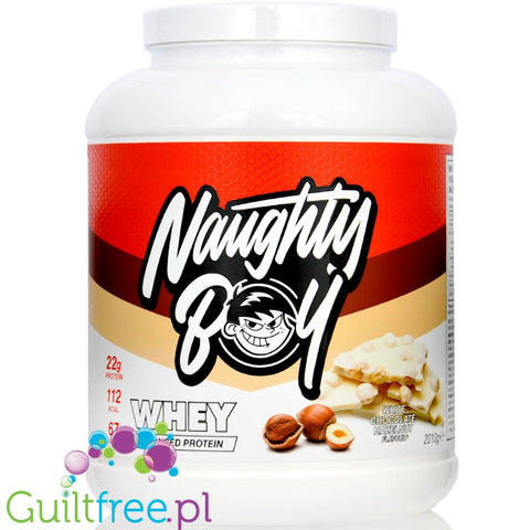 Naughty Boy Whey Advanced Protein White Chocolate Hazelnut - odżywka białkowa WPI, WPC, Biała Czekolada z Orzechami Laskowymi