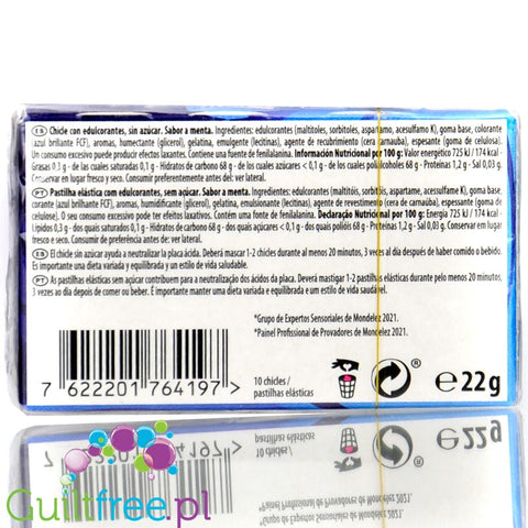 Trident 60 Minutes Peppermint sugar free chewing gum with xylitol