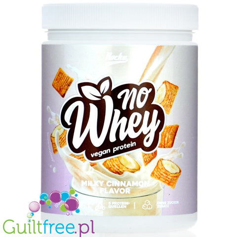 Rocka Nutrition NO WHEY Milky Cinnamon 300g - wegańska odżywka białkowa o smaku śmietankowo-cynamonowym