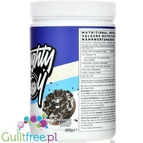 Naughty Boy Whey Advanced Protein Cookies & Cream 900g - gęsta odżywka białkowa, Ciastka z Kremem