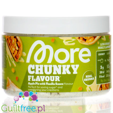 More Nutrition Chunky Flavor Apple Pie & Vanilla Sauce  - aromat słodzący w proszku bez cukru, Szarlotka & Wanilia