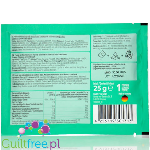 More Nutrition Total Vegan Protein Cinnalicious - wegańska odżywka na białku grochu, dyni i słonecznikowym