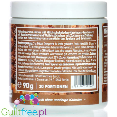 Rocka Nutrition Smacktastic Crunchy Nougat 90g - wegański słodzący aromat pralinek laskowych w proszku