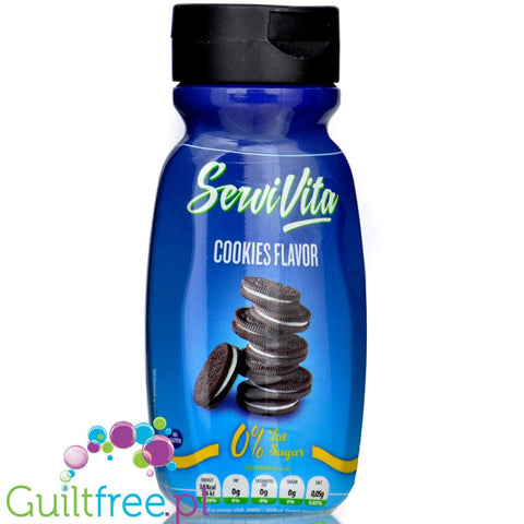 ServiVita Cookies Salsa - gęsty sos bez cukru i bez tłuszczu, smak Ciasteczek z Kremem, 6kcal