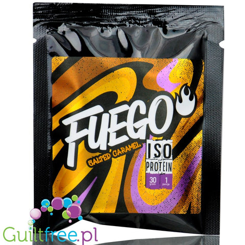 Fuego Iso Protein Salted Caramel 30g - izolat białek serwatkowych o smaku słonego karmelu