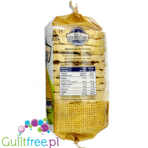 Granex corn waffles with sea salt 17 kcal per piece