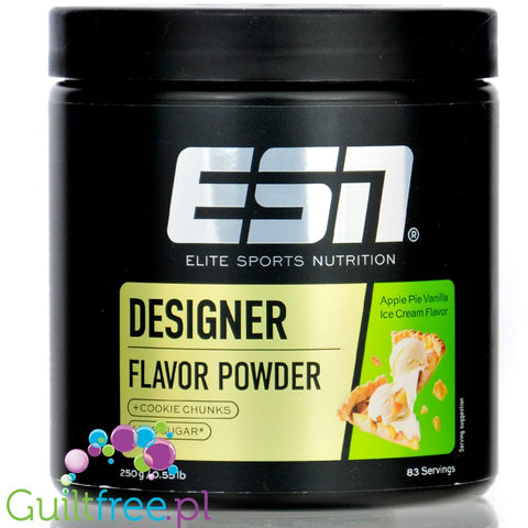 ESN Designer Flavor Powder Apple Pie Vanilla 250g - aromat w proszku do ciast i deserów o smaku Szarlotki & Lodami Waniliowymi