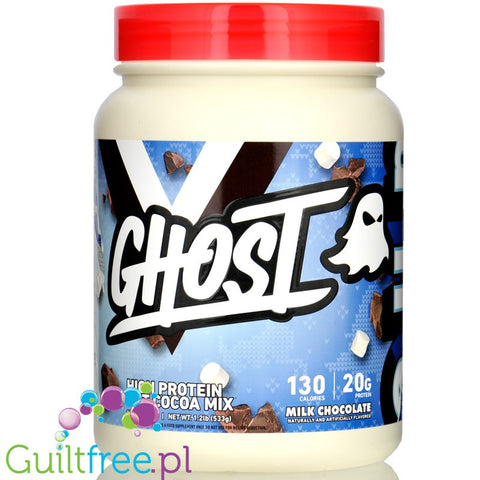 Ghost High Protein Hot Cacao Mix, Milk Chocolate - proteinowa czekolada do picia z piankami marshmallow, 20g białka & 130kcal