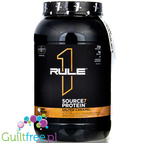 Rule1 R1 Gelato Source7 Protein Salted Caramel - odżywka białkowa na bazie 7 źródeł białka, smak Solony Karmel
