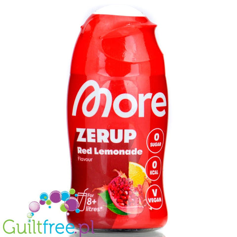 More Nutrition Zerup Red Lemonade na 8L - skoncentrowany syrop do wody bez cukru i kalorii, Lemoniada z Czerwonych Owoców