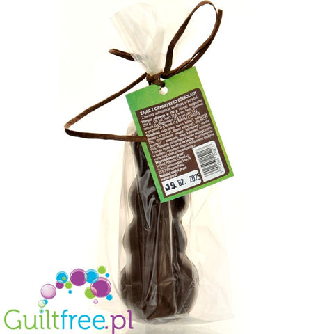 RAW COCOA Zając z Ciemnej Keto Czekolady wegańskiej & bio z MCT słodzonej tylko erytrolem