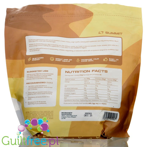 Summit Cream of Rice, Vanilla 2kg