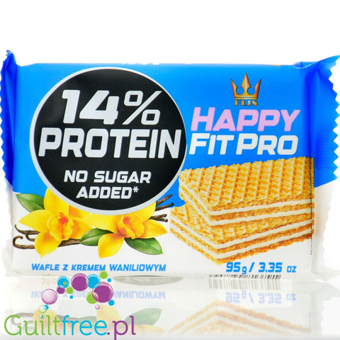 FLIS Happy Fit  PRO - proteinowe wafle z kremem waniliowym bez dodatku cukru