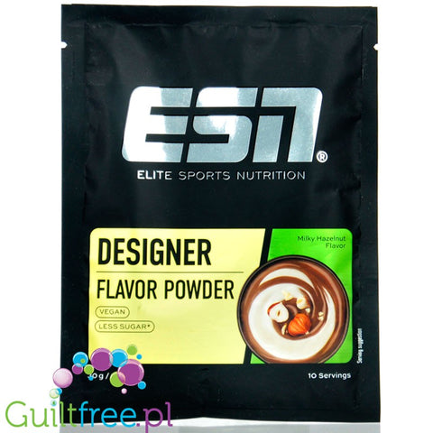 ESN Designer Flavor Powder Milky Hazelnut 30g - aromat w proszku do ciast i deserów o smaku Mleczny Orzech Laskowy, saszetka