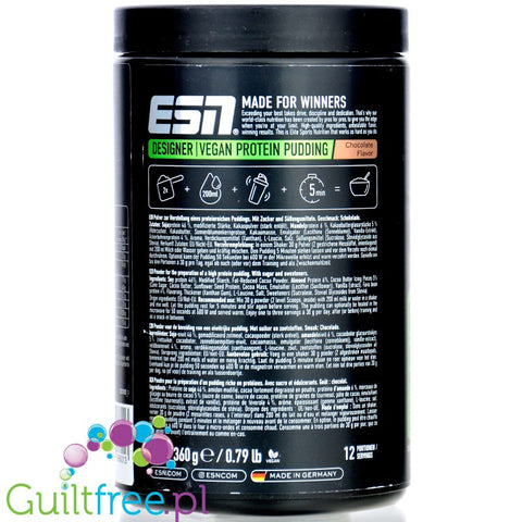 ESN Designer Vegan Protein Pudding Chocolate 360g