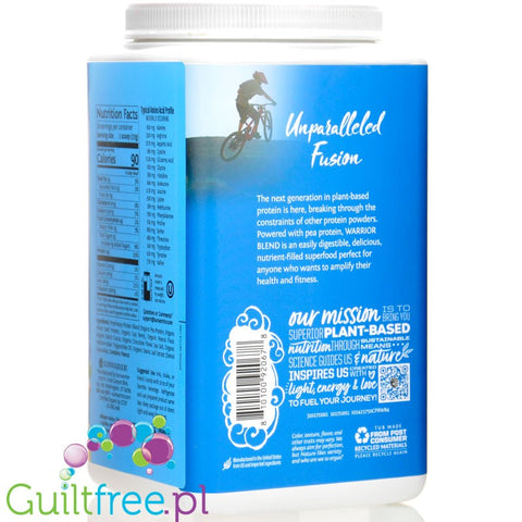 Sunwarrior Protein Warrior Blend Chocolate Peanut Butter 0,75kg - wegańska organiczna odżywka białkowa z goji i MCT