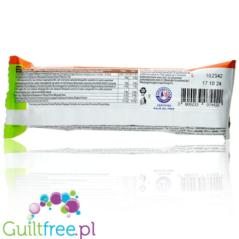 RiceUP Brown Rice Bar Caramel Chocolate 96kcal - baton ryżowy, Biała Czekolada o smaku Karmelowym