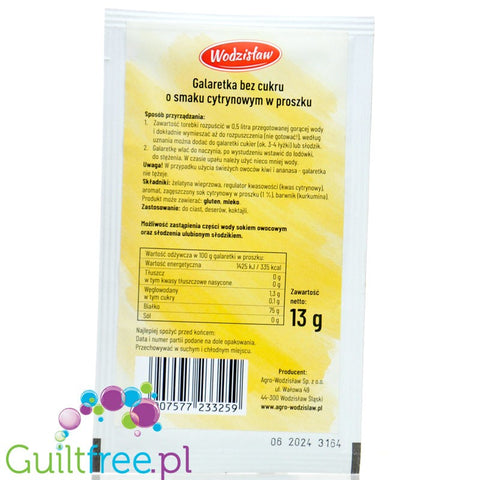 Wodzisław Lemon Jelly - sugar-free jelly, with lemon juice