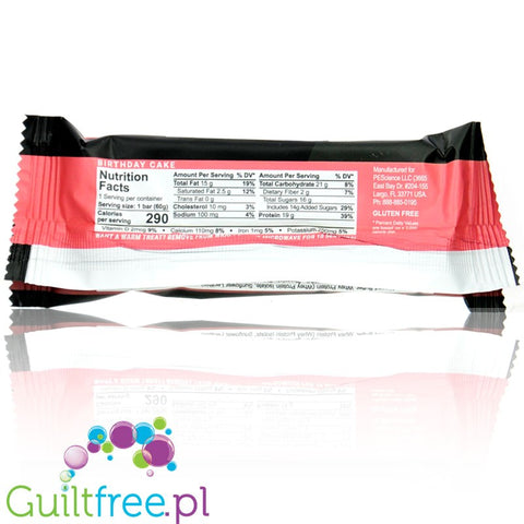 SelectGo Protein Bar Birthday Cake - baton proteinowy na maśle migdałowym i miodzie, bez słodzików