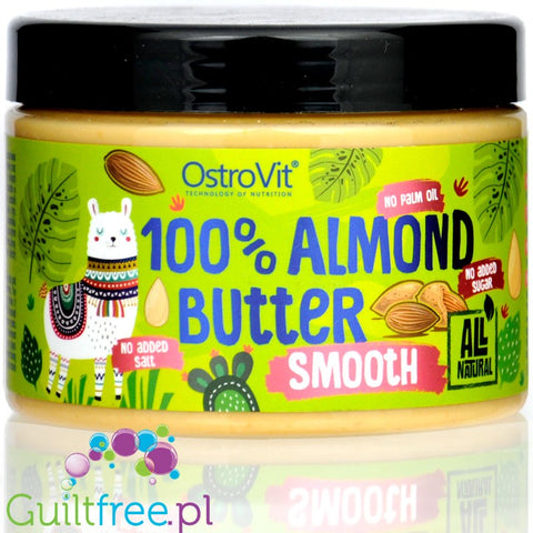 OstroVit czyste Masło Migdałowe Smooth bez cukru i soli 0,5KG