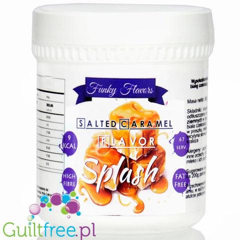 Funky Flavors Splash Salted Caramel - low carb, fat free powdered food flavoring
