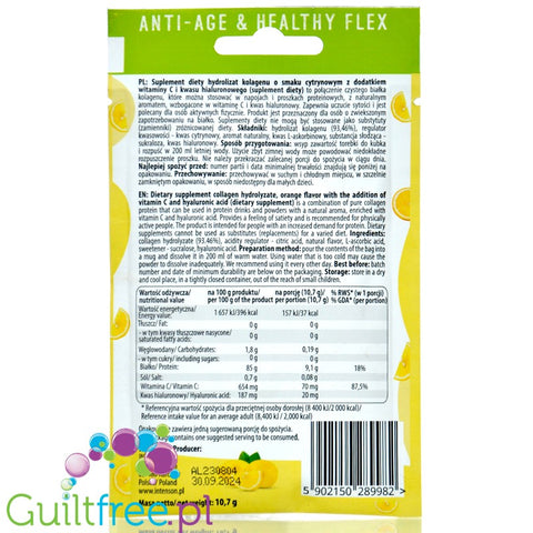 Intenson Collagen with Hyaluron Lemon 10,7g sachet