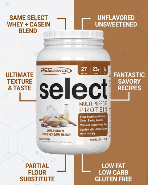 Select Multi-Purpose Protein Whey & Casein Unflavored 797g
