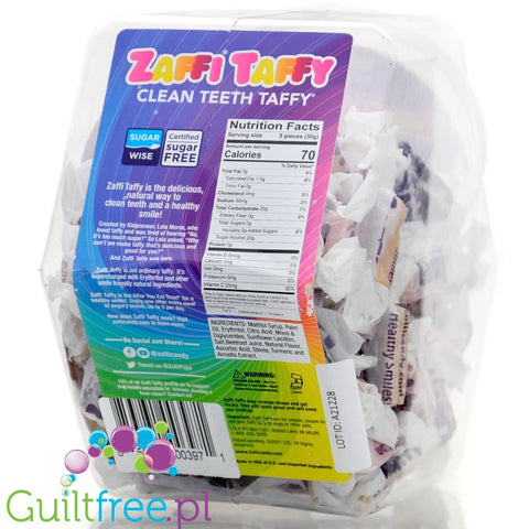 ZolliPops ® Zaffi Taffy 0,85kg - wegańskie miękkie cukierki wieloowocowe bez cukru