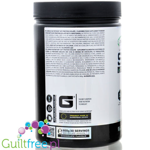 Genius Vegan Soy Protein Isolate Vanilla 900g - vegan protein supplement, soy protein isolate
