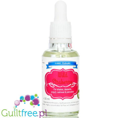 Funky Flavors Basic Wild Strawberry 30ml - sugar-free, fat-free and calorie-free strawberry drops