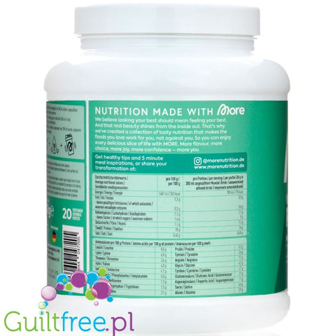 More Nutrition Total Vegan Protein Vanilia 0.6kg - vegan nutrient with vanilla flavor, 23g protein & 106kcal