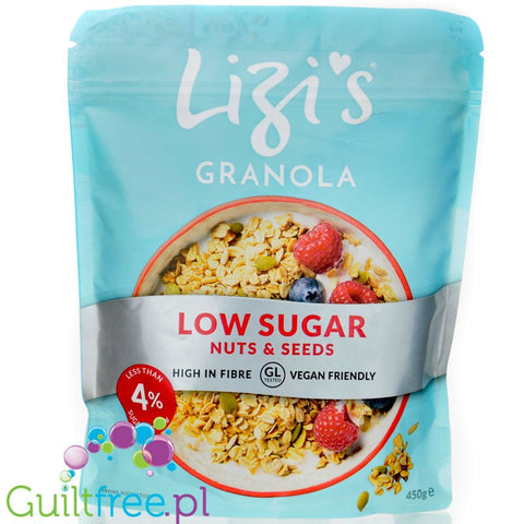 Lizi's Low Sugar Nuts and Seeds 400g - granola płatki śniadaniowe bez dodatku cukru