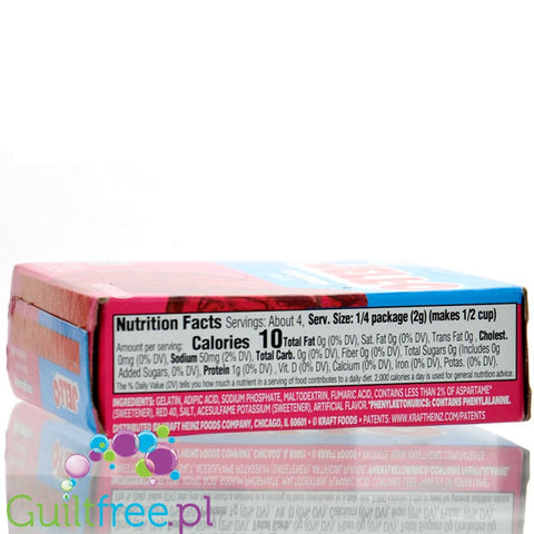 Jell-O Raspberry low fat sugar free jelly, Raspberry flavor