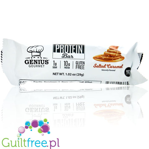 Genius Gourmet Keto Salted Caramel - ketogeniczny baton z MCT 170kcal