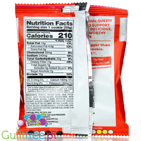 Quest Protein Cookie Peanut Butter & Chocolate Chip - ciastko proteinowe z czekoladą i masłem orzechowym