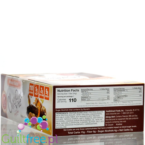 Healthsmart ChocoRite Bars, Peanut Butter 16pcs BOX