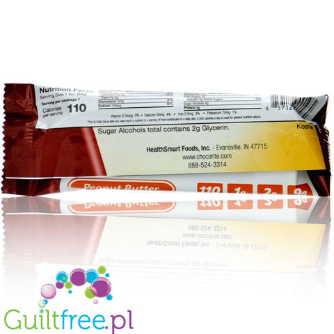 Healthsmart ChocoRite Snack Bar Peanut Butter 110kcal - baton białkowy bez cukru i bez maltitolu