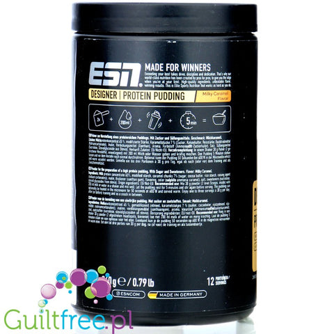 ESN Designer Protein Pudding Milky Caramel 360g - protein pudding with milky caramel flavor 12 portions