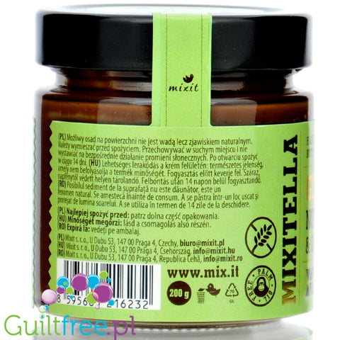 Mixitella Gianduia Nougat Cocoa - oryginalny krem Gianduia z orzechami laskowymi z Piemontu IGP  50% orzechów