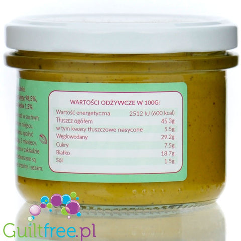 Krukam pistachio paste with Himalayan salt, 100% roasted pistachio butter