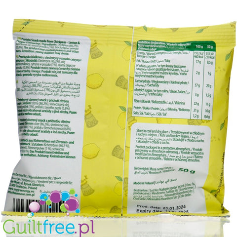 Greenergy Chickpea Protein Snack Lemon & Pepper 50g - chickpea protein snack