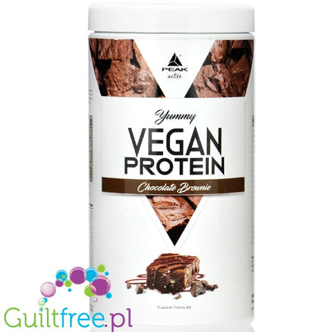 Peak Yummy Vegan Protein Chocolate Brownie - wegańska odżywka białkowa bez soi i glutenu, smak Czekoladowe Brownie