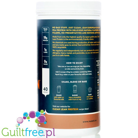 Nuzest Clean Lean Protein Rich Chocolate 1kg - vegan ultra-pure protein supplement based on European peas