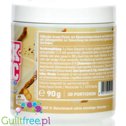 Rocka Nutrition Smacktastic New York Cheesecake 90g - wegański słodzący aromat sernikowy