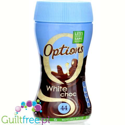 Options White Choc - niskokaloryczna biała czekolada do picia 44kcal