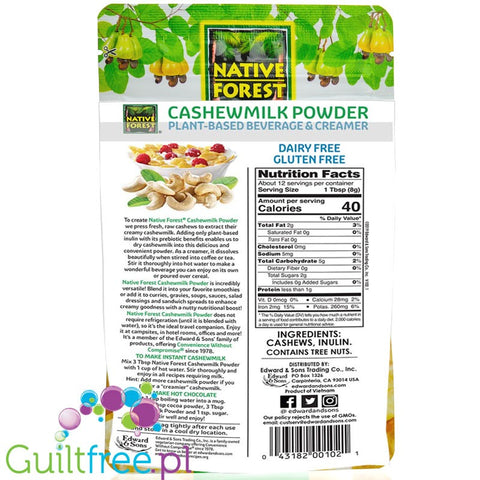 Native Forest Cashewmilk Powder 100g - mleko z orzechów nerkowca w proszku
