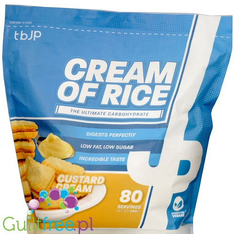 TBJP Cream of Rice, Custard Cream 2kg - kleik ryżowy bez cukru, regeneracyjny posiłek treningowy, Krem Budyniowy by TBJP (tbjp-cream-of-rice-custard-cream-2kg-kleik-ryzowy-bez-cukru-regeneracyjny-posilek-treningowy-krem-budyniowy)