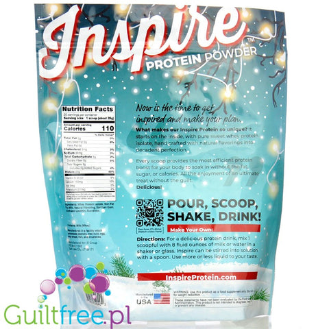 Inspire Protein Whey Buttermint - bariatryczna odżywka białkowa bez laktozy 100% WPI, smak Mięta & Śmietanka